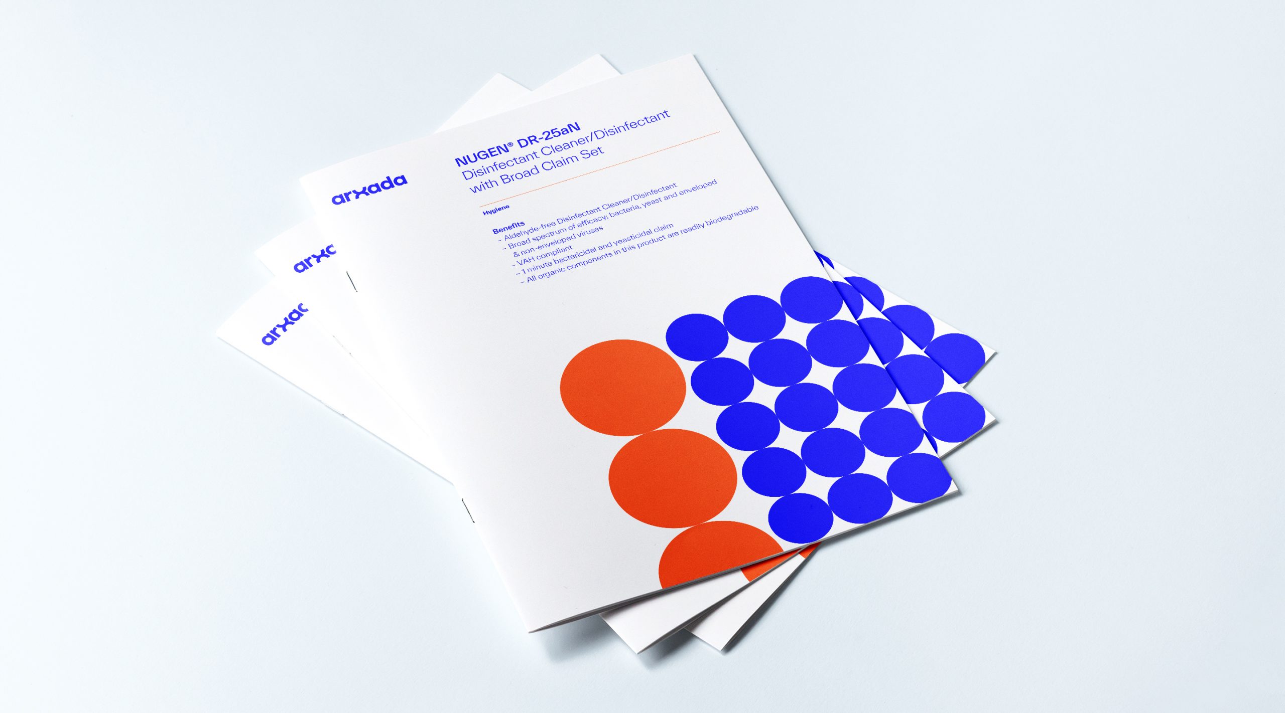 Example of brochure cover utilising the digital colour palette.