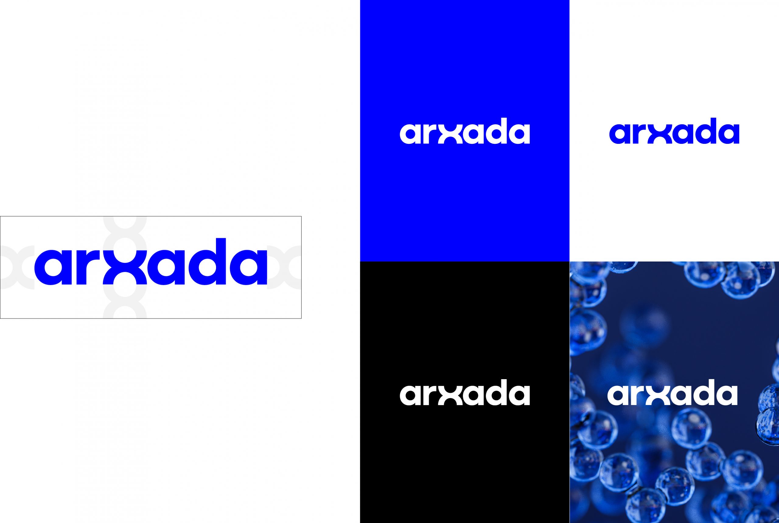 Examples of how the Arxada logo is to be used.